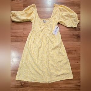 Yellow Floral Kids Dress